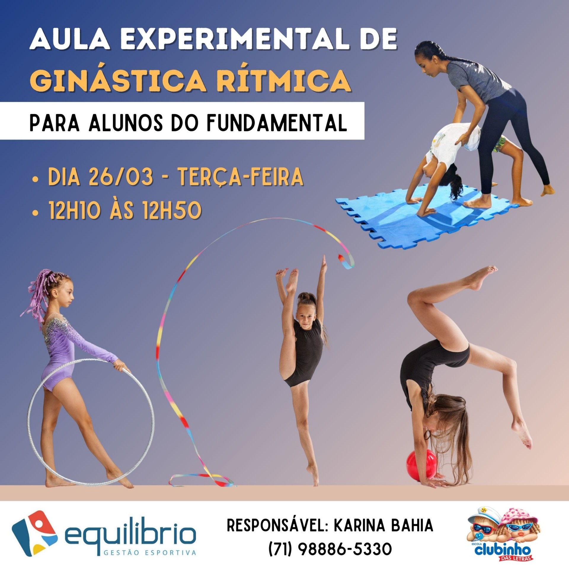 Aula experimental de Ginástica Rítmica